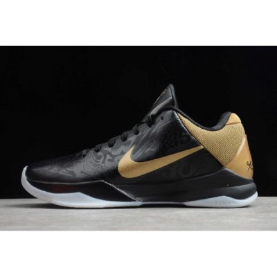 Nike Erkek Zoom Kobe 5 Siyah / Altın Basketbol Ayakkabısı Türkiye - EQD1UWDA